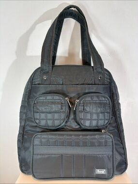 Lug Puddle Jumper Tote Bag Dark Teal Travel Carry-On Luggage Sleeve EUC